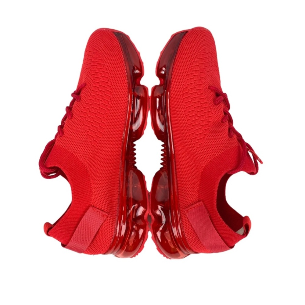 Women's Elastic Stretch Mesh Casual Slip On Air Cushion Sneakers Red Size 8 - Picture 8 of 8